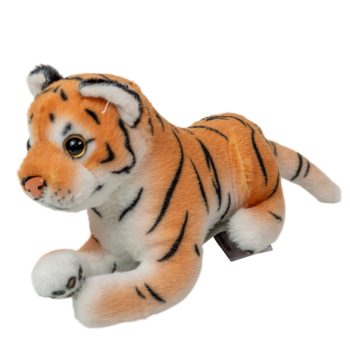 Plüss fekvő tigris M12x20cm