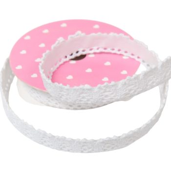 Öntapadós csipke szalag fehér 1,5cmx1,8m 