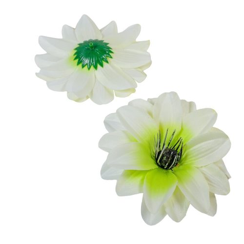 Dália virágfej fehér-zöld 11cm