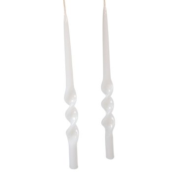   Lakkozott rövid alfa csavart gyertya fehér 235x12mm 8db/csom (db ár)