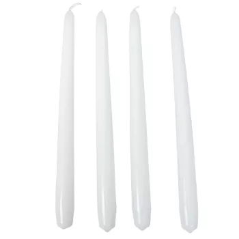 Lakkozott szálas gyertya 290x22mm fehér 10db/csom (db ár)