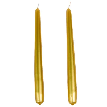 Metál  szálas gyertya 240x22mm arany 10db/csom (db ár)
