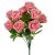 Rózsa csokor 12v. rózsaszín-zöld M37cm 30db/#