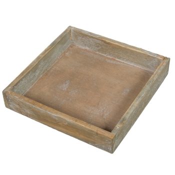 Fa tálca mosott natúr 20x20cm