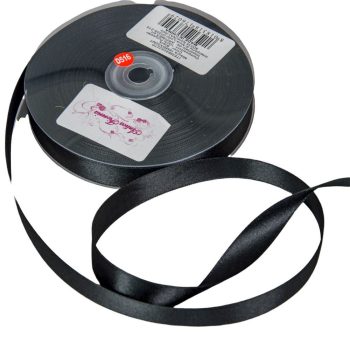 Szatén szalag Black 16mmx50m
