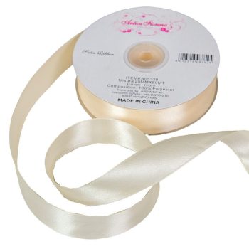 Szatén szalag Ivory 25mmx50m