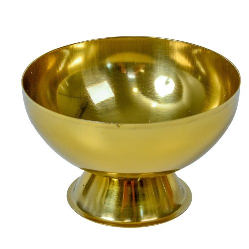 Talpas fém tál arany D12cm M7cm
