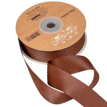 Szatén szalag matt Chocolate 25mmx20m