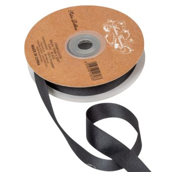 Szatén szalag matt Black 16mmx20m