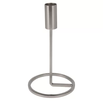 Gyertyatartó fém ezüst M19cm