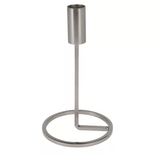 Gyertyatartó fém ezüst M19cm