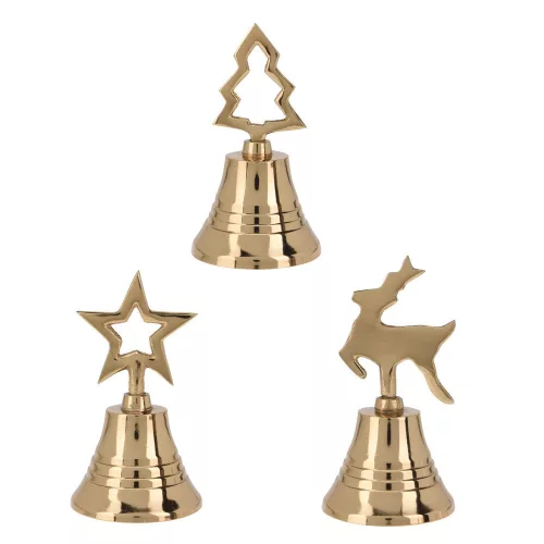 Csengő kari dísszel aluminium arany M10,5cm