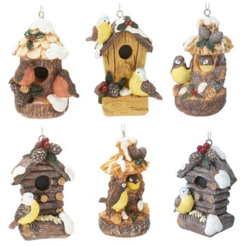 Madáretető madárral akasztós poly M9cm