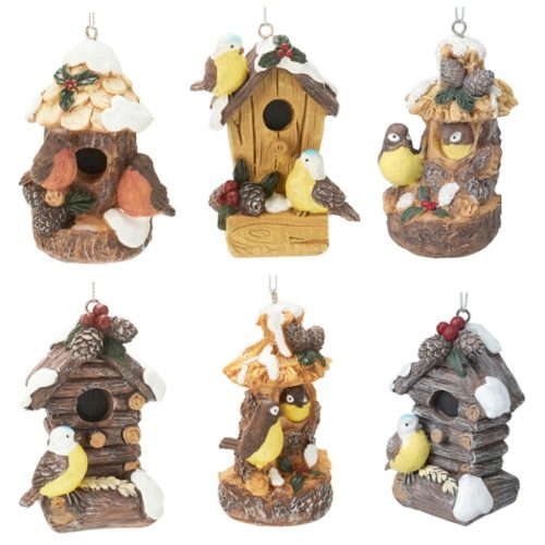 Madáretető madárral akasztós poly M9cm