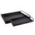 Tálca szett fém fekete 37,5-30cm 2db-os