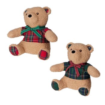 Ajtó támasztó maci textil 24cm