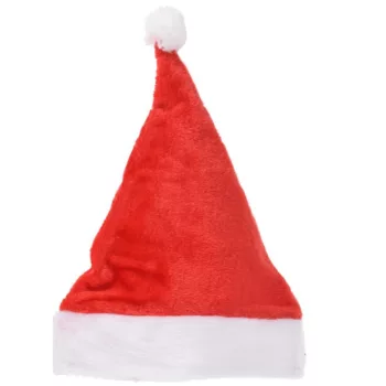 Mikulás sapi textil piros 40cm