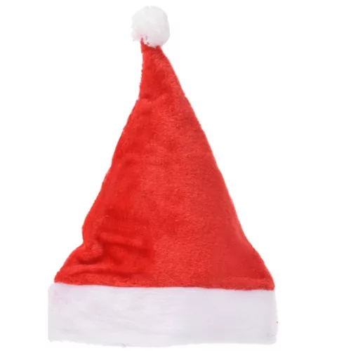 Mikulás sapi textil piros 40cm