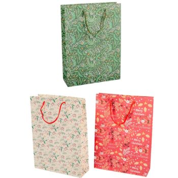 Ajándék tasak karácsonyi mintás mix 25x34cmcm