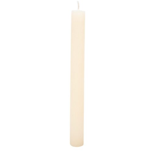 Rusztikus szálas gyertya ivory 20cm 