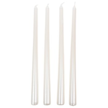 Metál szálas gyertya fehér 30cm 4db/csom (db ár)