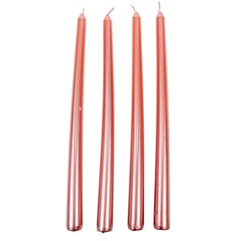 Metál szálas gyertya pink 30cm 4db/csom (db ár)
