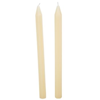 Szálas gyertya hatszög ivory 27cm 2db/csom (db ár)