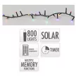Napelemes sűrű fényfüzér 800 LED-es multi
