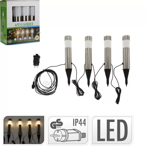 LED lámpa leszúrós 33cm 4db leszúrós lámpa egy csomagban