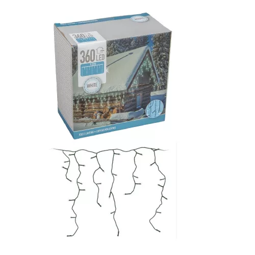Jégcsap 360 LED-es adapterrel hideg 12m