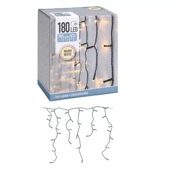 Jégcsap 180 LED-es adapteres meleg 6m