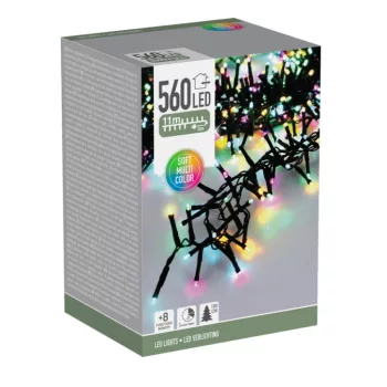   Sűrű fényfüzér 560 LED-es időzítős programos adapteres multi