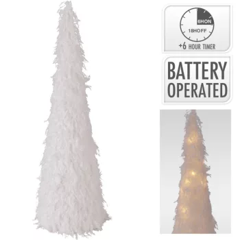 Kúp 15 LED-es időzítős elemes (elem nélkül) meleg 47cm