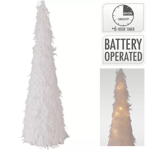 Kúp 15 LED-es időzítős elemes (elem nélkül) meleg 47cm