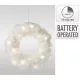 Koszorú szőrös LED-es időzítős elemes (elem nélkül) D31cm