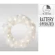 Koszorú szőrös LED-es időzítős elemes (elem nélkül) D37cm