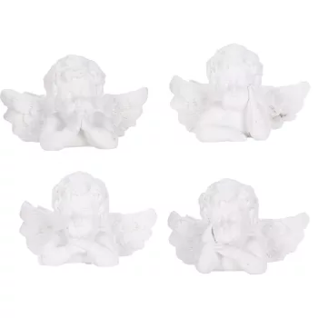 Angyal könyöklő fehér poly M5cm