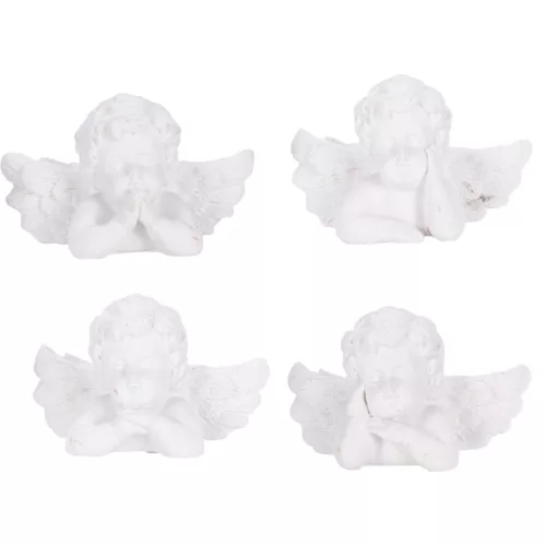 Angyal könyöklő fehér poly M5cm