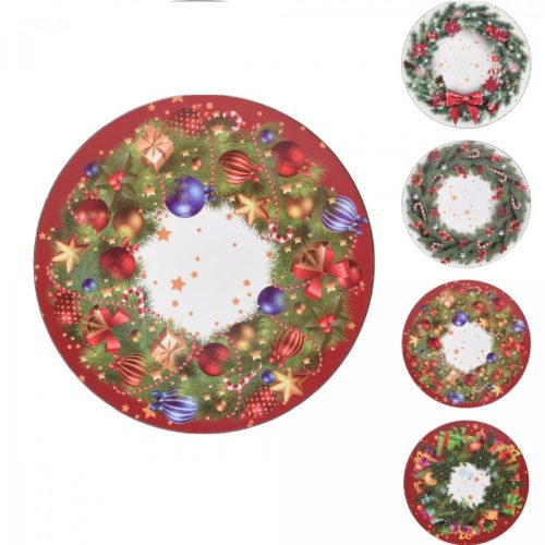 Műanyag tál karácsonyi mintával D33cm