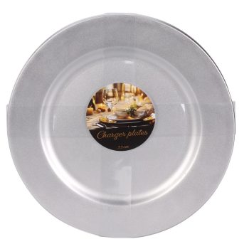 Műanyag tál ezüst 33cm