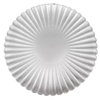 Műanyag tányér fényes ezüst D33cm
