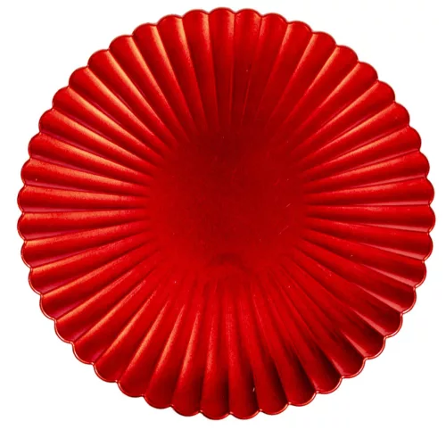 Műanyag tányér fényes piros D33cm