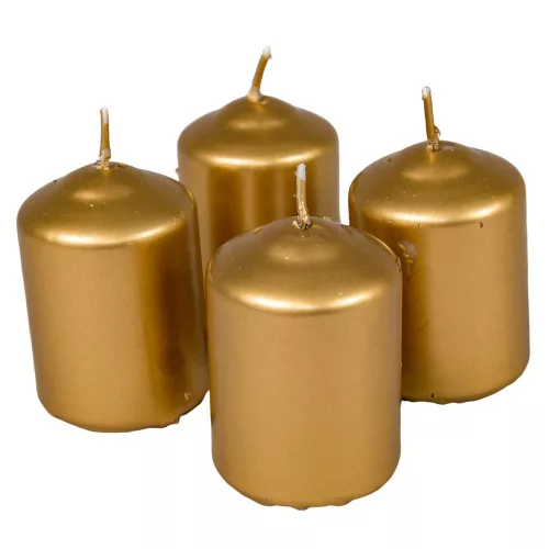Metál adventi gyertya 40x60 mm arany 12db/csom (db ár)