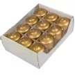 Metál adventi gyertya 40x60 mm arany 12db/csom (db ár)