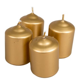Metál adventi gyertya 40x60 mm arany 4db/csom (db ár)