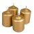 Metál adventi gyertya 40x60 mm arany 4db/csom (db ár)