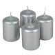 Metál adventi gyertya 40x60 mm ezüst 12db/csom (db ár)