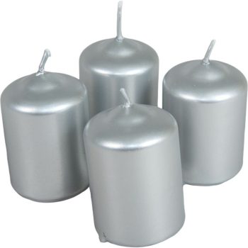 Metál adventi gyertya 40x60 mm ezüst 4db/csomdb ár