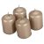 Metál adventi gyertya 40x60 mm homok 4db/csom (db ár)