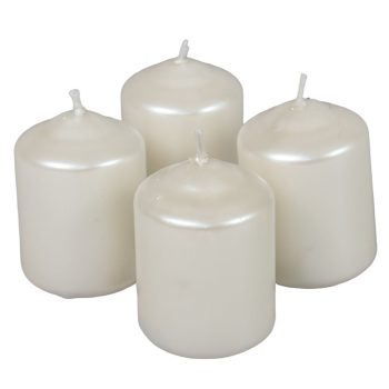 Metál adventi gyertya 40x60 mm ivory 12db/csom (db ár)